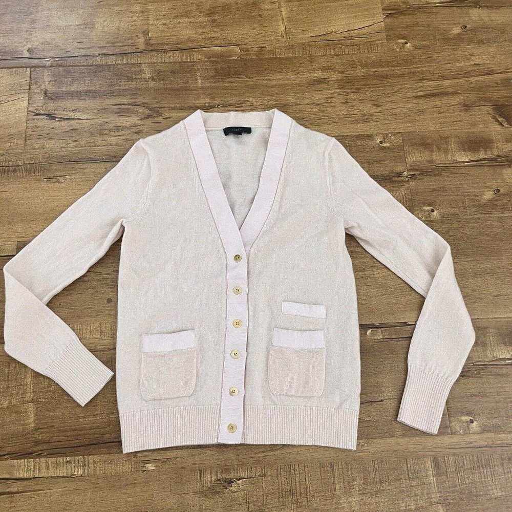 Womens J. crew‎ merino wool cardigan xs blush pink Xsmall